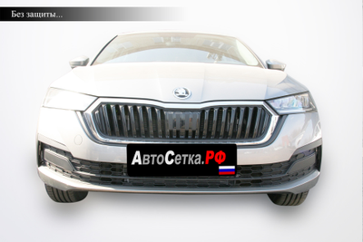 Premium защита радиатора для Skoda Octavia A8 (2021-) из 2-х частей