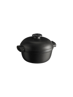 Кастрюля  2,0 л. d=22,5 см. h=18 см. с крышкой (индукция) темно-серая керам Emile Henry /1/