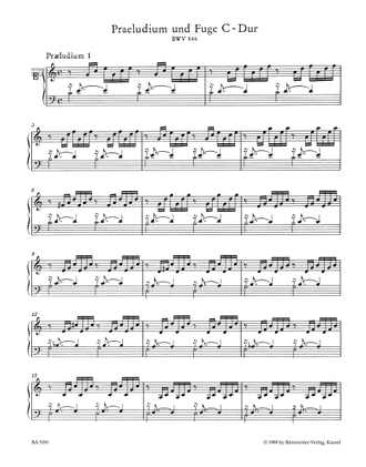 Бах И.С. Хорошо темперированный клавир. Том I BWV 846-869 для фортепиано