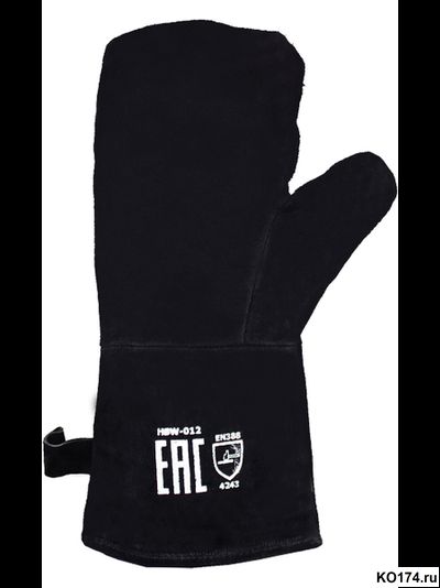 Рукавицы сварщика спилковые двупалые ТРЭК ЧЕРНЫЕ