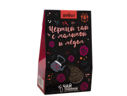 Черный чай с малиной и медом, 60гр.