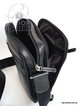Мужская кожаная сумка Leon M-75 black