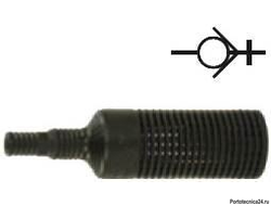 Фильтрующий элемент DN06-08 с обратным клапаном, пластик (для трубки LS3, ST-73), длина 75mm