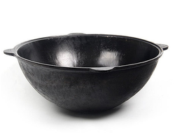 УЗБЕКСКИЙ ЧУГУННЫЙ КАЗАН 30Л КРУГЛОЕ ДНО БЕЗ КРЫШКИ