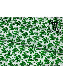 Бифлекс матовый принт Вензеля, цв. Зеленый