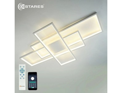 Estares св-к-люстра св/д управл. SVEN 3S 120W(12000lm) 2K-4K-6K 900x500x80 белый пульт ДУ IP20