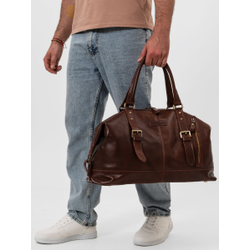 Кожаная дорожная сумка Campora Premium brown (арт. 
4019-53)