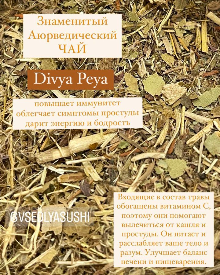 Аюрведический лечебный чай Divya Peya