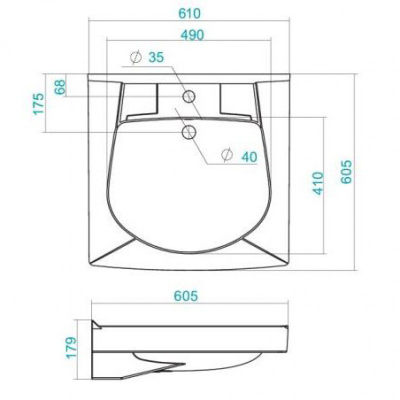 Раковина Santek Пилот 60*60