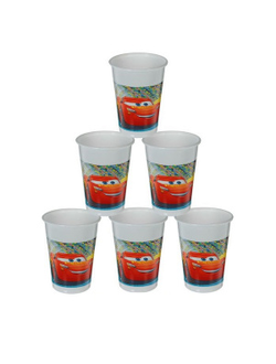 200мл Стаканы пластиковые Тачки-3 8шт