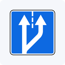 Дорожный знак 5.15.3 Начало полосы