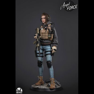 Боевая подруга Мия - Коллекционная ФИГУРКА 1/3 scale Angel Force MIA (GJKD0001) - Infinity Studio