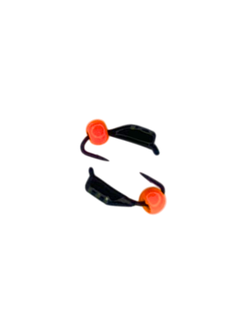 Мормышка вольфр. МАСТИВ Микроб 2 чёрный, латунный шарик, 0,3гр. (оранжевый) (уп-ка 10шт.) арт.839