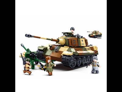 Слубан Военный конструктор Танк 2в1 Королевский Тигр и Ягдтигр M38-B0980