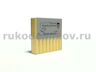 полимерная глина "Сонет" лимонный, брус 56 гр.