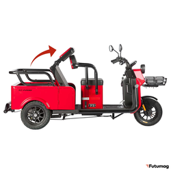 Электротрицикл Wanshida LC-F200 60V 1000Вт красный