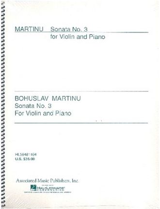 Martinu. Sonata №3 for violin and piano