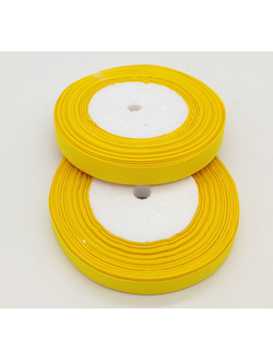 Репсовая лента 12мм, цвет желтый