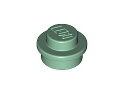 Plate, Round 1 x 1, Sand Green (4073 4170138 4180076 6403175)