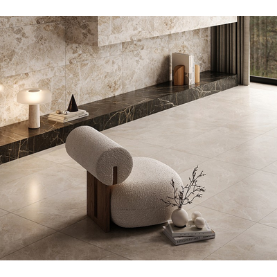 MarbleSystem, 60х120 см, керамогранит, Бреча Белый Лаппато R9 Ректификат, K948085LPR