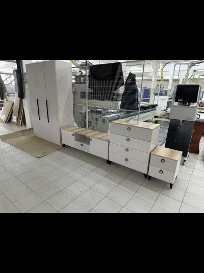 Ника Комод 4Я, ПВШ 800*916*410 (мдф бежевый мат-05 / лдсп кашемир + дуб делано)