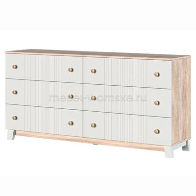 ЗБР075 Комод 6 ящиков Ланзетти. Размер: 1734*841*422