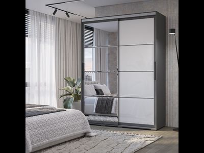 Шкаф-купе Крафт-6 ШКК-06 1,6м Графит ,Ш1602хВ2176хГ594