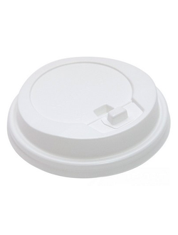 Крышка для стакана  350мл  с питейником (белая), 90мм