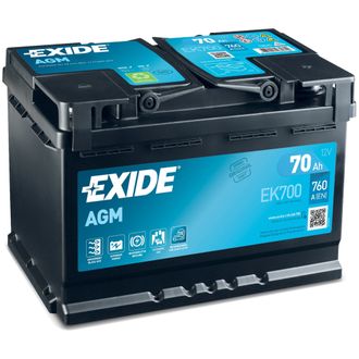 EXIDE AGM 70 Ач обр.п. ЕК700