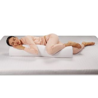 Подушка валик для сна 70 х 25 см наполнитель холлофайбер