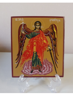Ангел-Хранитель. Рукописная икона. 9х10,5см.