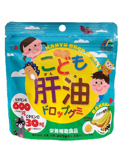 Unimat Riken Комплекс жевательных витаминов-желе со вкусом банана для детей с 3 лет (100 драже).
