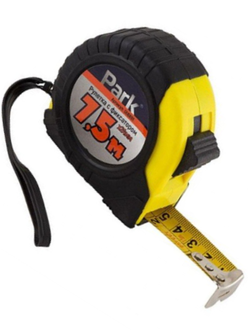 Рулетка 7.5м, обрезиненный корпус