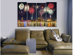 Модульная картина "Грандиозный салют"