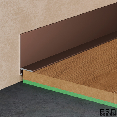 Щелевой плинтус Pro Design Mini L 601 Анодированный коньяк