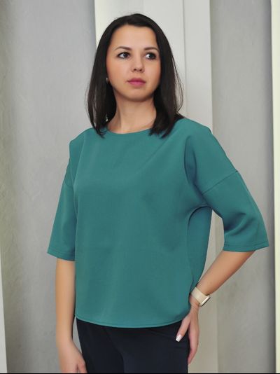 Блузка Арт: 694-1023-изумруд