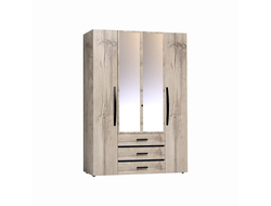 Спальня NATURE (НАТУРА) - NATURE 555 Шкаф для одежды и белья Гаскон Пайн-Черный