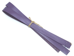 Ручки для сумки кожаные 60 см пришивные пара цвет фиалка