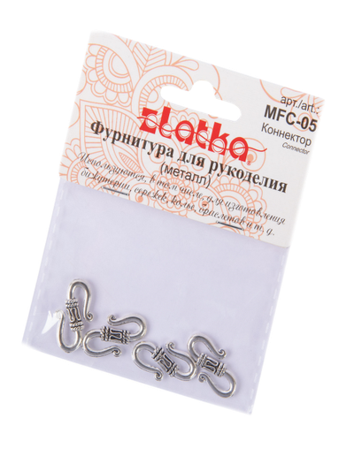 Коннектор 1,3х2,2 мм "Zlatka" 10шт. цвет под античное серебро