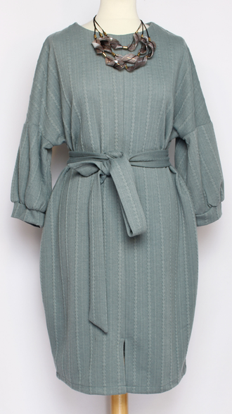 ПЛАТЬЕ  "Рубчик" морская волна р.56