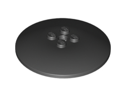 Dish 6 x 6 Inverted (Radar) - Solid Studs, Black (44375b / 6058341)