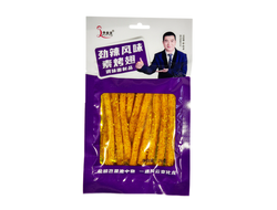 Азиатские снеки из соевого мяса с кунжутом "Вегетарианские крылышки на гриле" Пряные (фиолетовая пачка) 76гр