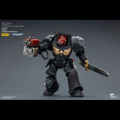 Терминатор Черных Храмовников (Warhammer 40K) - КОЛЛЕКЦИОННАЯ ФИГУРКА 1/18 Black Templars Terminator with Power Sword and Storm Bolter (JT03097) - JOYTOY