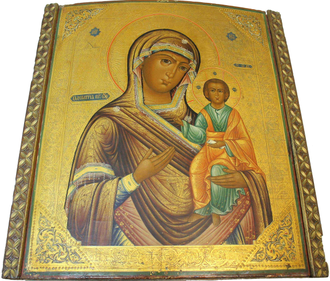 Икона  Божией Матери `Одигитрия`. Владимирские села. Конец XIX в.