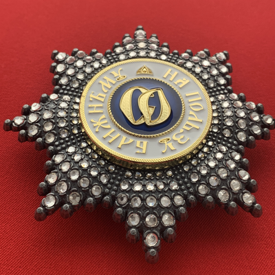 Звезда ордена Святой Ольги со стразами, копия LUX! Лот № 43.