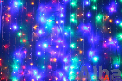 Гирлянда-нить 10 м, 220В, МУЛЬТИ, IP65, провод ПВХ, статика