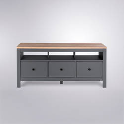 Сага Тумба 3 ящика 1312х622х414 серый/ясень