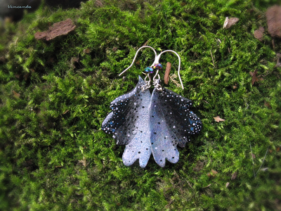 Серьги с крылышками Туманной Феи (маленькие; длина - 5,6 см)