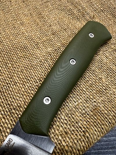 Кухонный нож Универсал сталь VG-10, рукоять G10, цвет "олива"