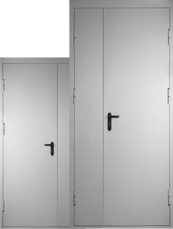 Дверь ДПМ-02 - ДВЕРЬ ПРОТИВОПОЖАРНАЯ МЕТАЛЛИЧЕСКАЯ ДВУСТВОРЧАТАЯ